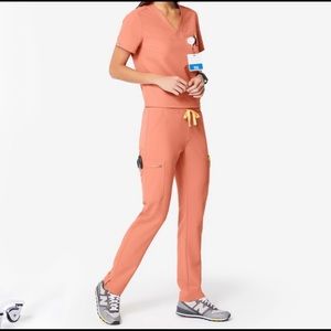 FIGS Coral Yola Scrub Pants